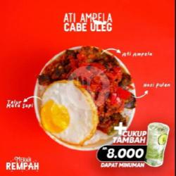 Nasi Ati Ampela Cabe Uleg