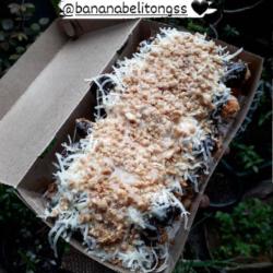 Banana Stick Full Coklat Top Keju Kacang