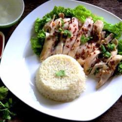 Hainanese Rice With White Cut Chicken (regular)