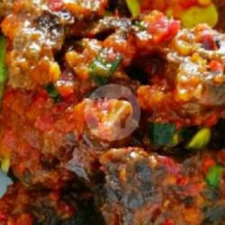 Nasi Paru Sambel Mercon Tahu Susu