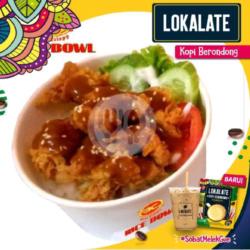 Paket Chickencrispy Rice Bowl Saos Bbq   Lokalate Kopi Berondong