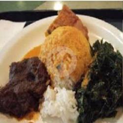 Paket Nasi Rendang Dan Pergedel Kentang