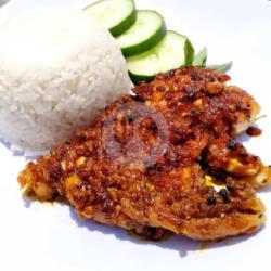 Ayam Geprek Bakar   Nasi