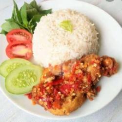 Nasi Ayam Geprek Paha Bawah