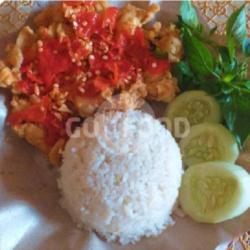 Ayam Geprek   Nasi  Sayuran