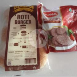 Paket Roti Burger Bernardi   Beef Patties Yona