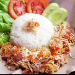 Ayam Geprek Matah   Nasi Putih   Lalapan