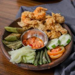 Lalapan Udang Crispy Tanpa Nasi