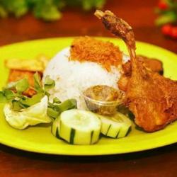 Nasi Penyetan Bebek Paha/dada