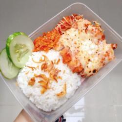 Nasi Ayam Mozarella