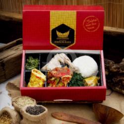 Nasi Box Vip Rendang/dendeng Ayam Telur