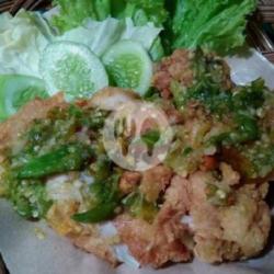 (tanpa Nasi) Ayam Geprek Sambal Ijoo