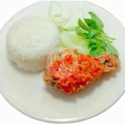 Nasi Geprek Paha Bawah