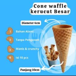 Waffle Cone Sedang (manis Dan Renyah) Isi 10 Pcs