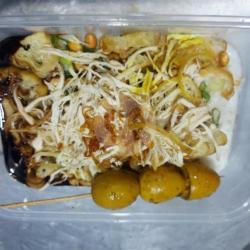 Bubur Ayam Special  Sate Telor Puyu