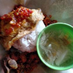 Nasi Ati Empla Sambal   Telor Dadar / Sambal