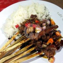 Nasi   5 Tusuk Sate Kambing   Gulai