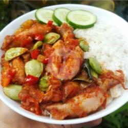 Nasi Baby Cumi Sambel Mantul