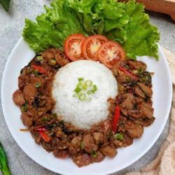 Nasi Gila Daging Sapi