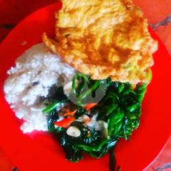 Nasi Telor Dadar   Tumis Kangkung .