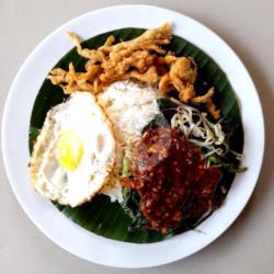 Nasi Pecel Jamur Spesial