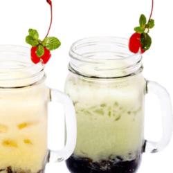 Grass Jelly Kiwi Milk