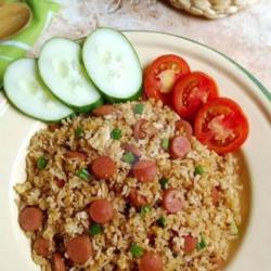 Nasi Goreng Pedas Sosis Telur