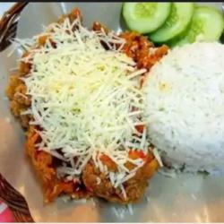 Nasi Geprek Paha Bawah Keju