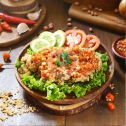 Ayam Geprek Crispy Sambal Kacang