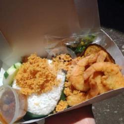 Nasi Udang Kremes Sambal Cobek