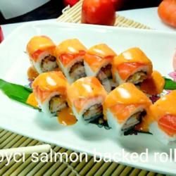 Salmon Baked Roll 8 Pcs