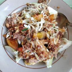 Nasi Tahu Campur Telur Rebus