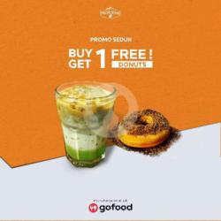 Matcha Espresso Fusion   Donat Kentang