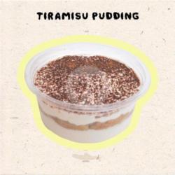 Pudding Susu Dengan Italian Lady Finger Dan Premium Tiramisu Cream