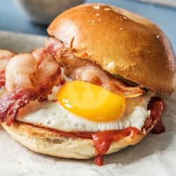 Bacon And Cheese Smashed Burger
