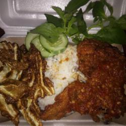 Nasi Ayam Penyet Tahu Tempe Sambal Bawang