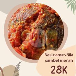 Nasi Rames Nila Sambel Merah