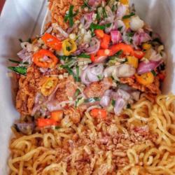 Mie Goreng Ayam Geprek Sambal Matah (dada)