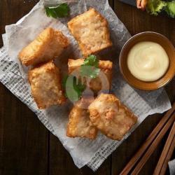 Deep Fried Fritters With Salad Cream