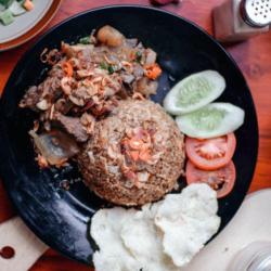 Nasi Goreng Oseng Pisah Daging Campur/ Daging Sapi