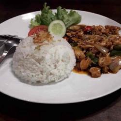 Nasi Udang Goreng Lada Hitam (free Teh)