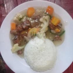 Nasi   Sapi Cah Jamur