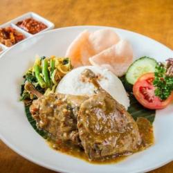 Nasi   Bebek Nyat Nyat   Plecing Kangkung   Sambal