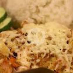 Nasi Ayam Geprek Keju Mozzarella