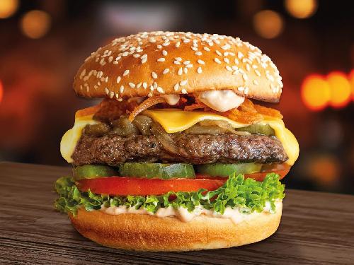 Burger Kebab Lumpia Beef (Henhanfood), Purworejo