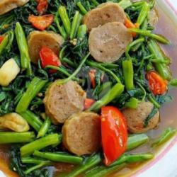 Tumis Kangkung Bakso