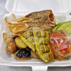 Paket Mantap 4 ( Ikan Asin Sepat, Ikan Asin Kapasan, Pete Goreng, Jengkol Goreng)