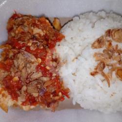 Nasi   Ayam Geprek Filet     (ayam Tanpa Tulang)