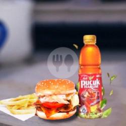 Paket Cheese Burger Black Pepper