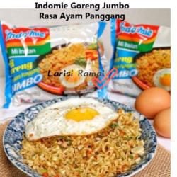 Mie Indomie Goreng Jumbo Rasa Ayam Panggang  Telor Ceplok